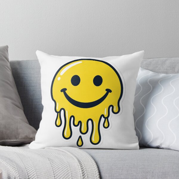 Item preview, Drippy Melting Smiley Face Sticker Design — Light Version designed and sold by TheOddPrints.