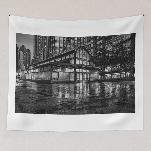 Item preview, Night Scene at 72nd Street Station B+W designed and sold by Gerard Fornarotto.