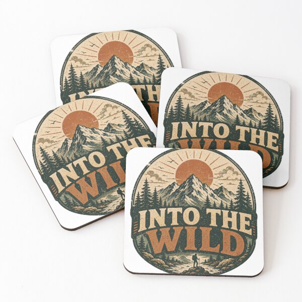 Item preview, Into The Wild Vintage Mountain Hiking Adventure Nature Design designed and sold by RobertArt08.