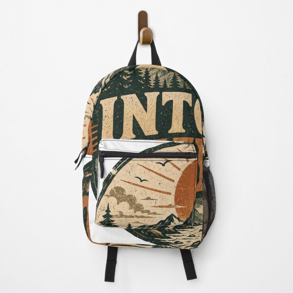 Item preview, Into The Wild Vintage Mountain Hiking Adventure Nature Design designed and sold by RobertArt08.