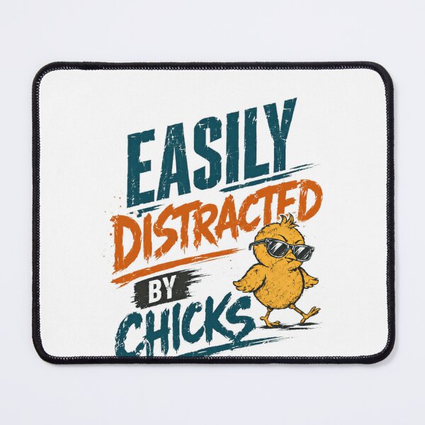Item preview, Easily Distracted By Chicks Funny Humor Mens Witty Distraction designed and sold by RetroMini2026.