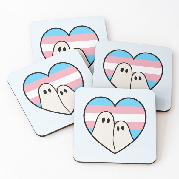 Item preview, Trans Ghost love – Halloween LGBTQ Pride Heart designed and sold by Cannaxes Studio.