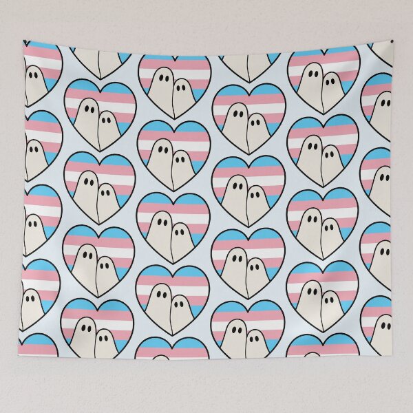 Item preview, Trans Ghost love – Halloween LGBTQ Pride Heart designed and sold by Cannaxes Studio.