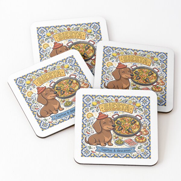 Item preview, Siesta Paella Dachshund - Tapas & Descanso - Spanish Food Lover Perro Salchicha designed and sold by Csaba1983.