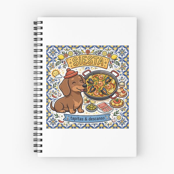 Item preview, Siesta Paella Dachshund - Tapas & Descanso - Spanish Food Lover Perro Salchicha designed and sold by Csaba1983.