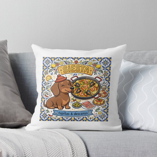 Item preview, Siesta Paella Dachshund - Tapas & Descanso - Spanish Food Lover Perro Salchicha designed and sold by Csaba1983.
