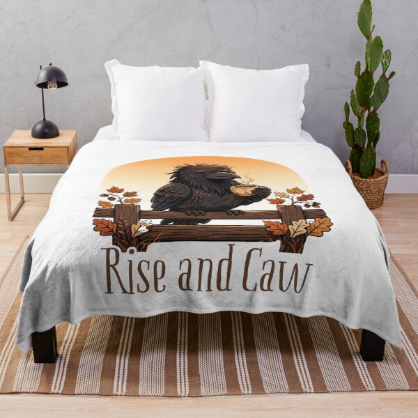 Item preview, Rise and Caw | Funny Crow Coffee Birdwatcher Gift | Birdwatching Pun designed and sold by Neurospicy Trolls.