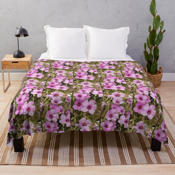 Item preview, Vibrant Pink Oxalis Blossoms Isolated on White designed and sold by BalkanBloomArt.