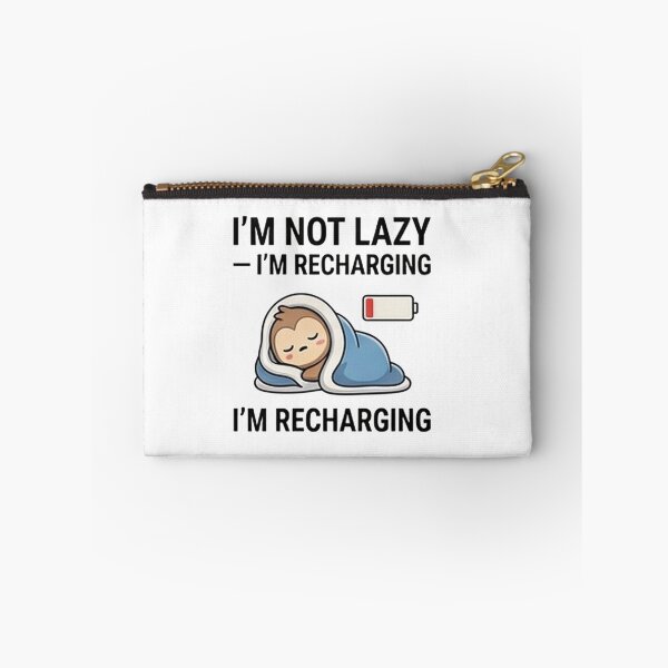 Item preview, I'm Not Lazy I'm Recharging — Funny Battery Humor designed and sold by Tipsy24.