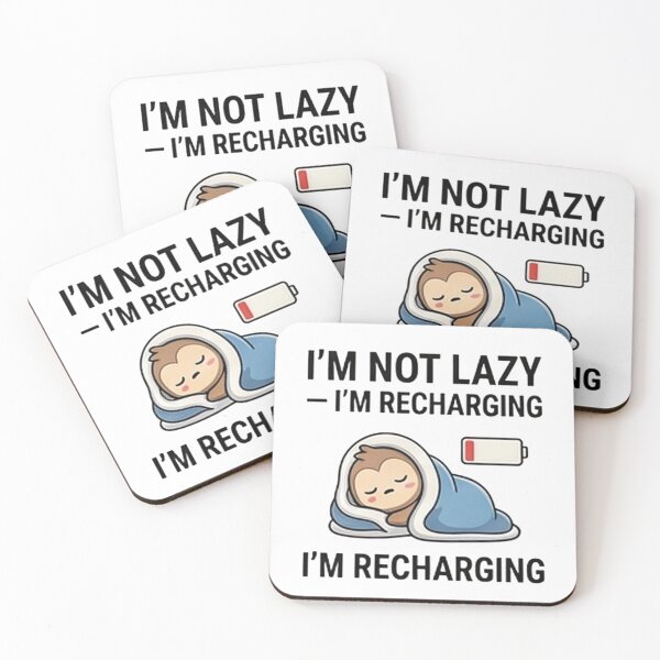 Item preview, I'm Not Lazy I'm Recharging — Funny Battery Humor designed and sold by Tipsy24.