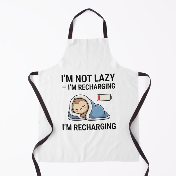 Item preview, I'm Not Lazy I'm Recharging — Funny Battery Humor designed and sold by Tipsy24.