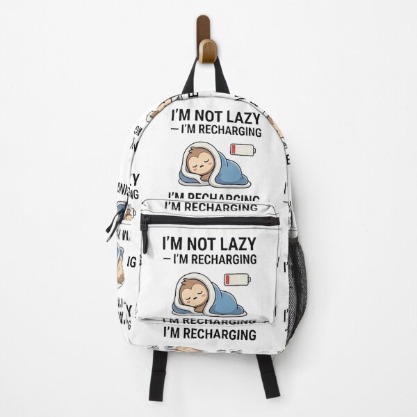 Item preview, I'm Not Lazy I'm Recharging — Funny Battery Humor designed and sold by Tipsy24.
