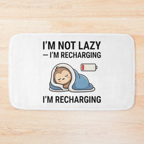 Item preview, I'm Not Lazy I'm Recharging — Funny Battery Humor designed and sold by Tipsy24.