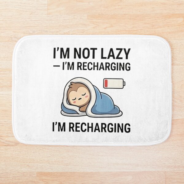Item preview, I'm Not Lazy I'm Recharging — Funny Battery Humor designed and sold by Tipsy24.