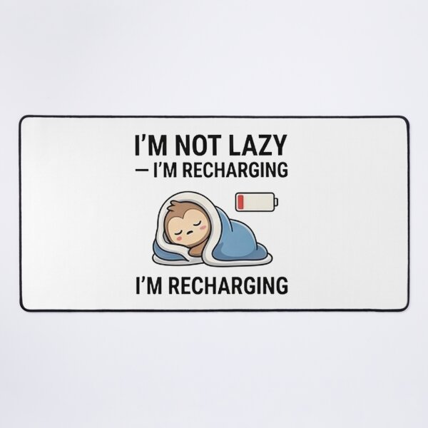 Item preview, I'm Not Lazy I'm Recharging — Funny Battery Humor designed and sold by Tipsy24.