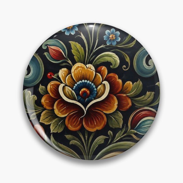 Item preview, Norwegian Rosemaling Oil On,Norwegian Blue Telemark Rosemaling  designed and sold by Owneysweet.