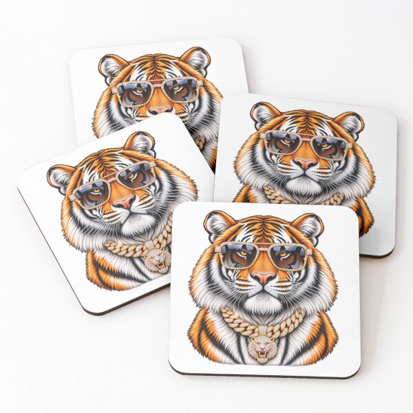 Item preview, Luxury Tiger with Diamond Sunglasses and Gold Chain designed and sold by will freed18.