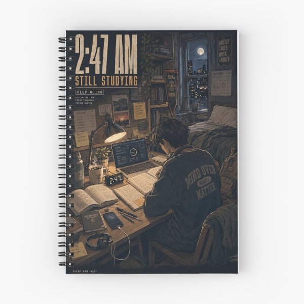 Item preview, 2:47 AM Still Studying - Late Night Grind Anime Lofi Aesthetic Poster designed and sold by wilnickvisuals.