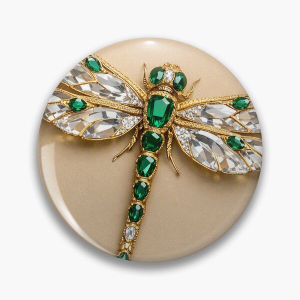 Item preview, Luxury Crystal Jewel Beetle and Dragonfly Art designed and sold by Ink-verse-.