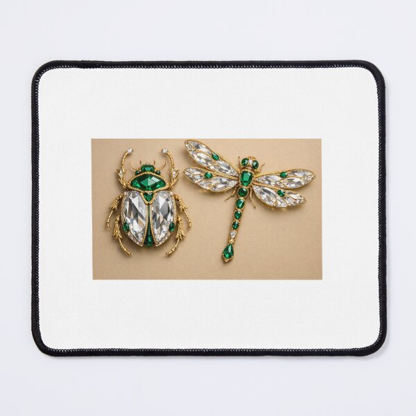Item preview, Luxury Crystal Jewel Beetle and Dragonfly Art designed and sold by Ink-verse-.