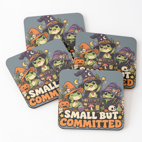 Item preview, Small But Committed – Cute Witch Frogs Halloween Coven designed and sold by warlistop.
