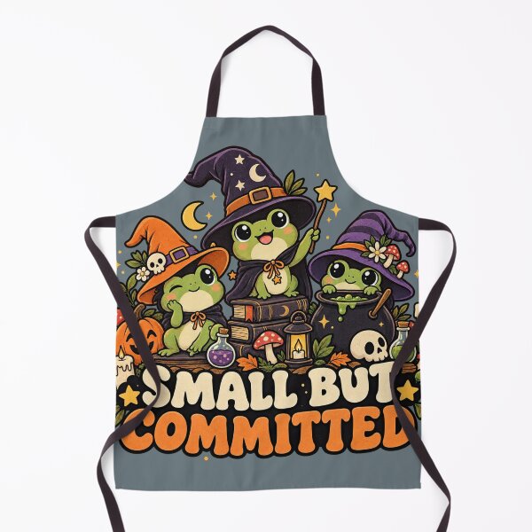 Aperçu de l'œuvre Petit mais déterminé – Adorables grenouilles sorcières pour Halloween créée et vendue par warlistop.