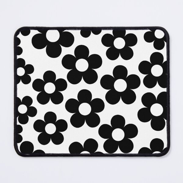 Item preview, Bold Black and White Retro Floral Pattern designed and sold by GemsAnatomy.