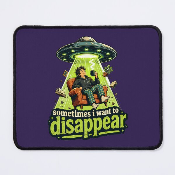 Item preview, Sometimes I Want to Disappear - Funny Introvert Alien Abduction designed and sold by HeeShirt.