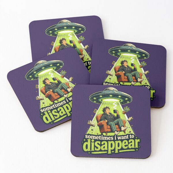 Item preview, Sometimes I Want to Disappear - Funny Introvert Alien Abduction designed and sold by HeeShirt.