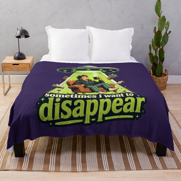 Item preview, Sometimes I Want to Disappear - Funny Introvert Alien Abduction designed and sold by HeeShirt.