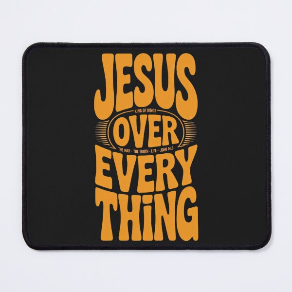Item preview, Jesus Over Everything | Christian Faith Streetwear Typography designed and sold by TheSilmarillion.