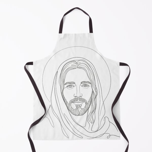 Item preview, Minimalist One-Line Drawing of Jesus Christ's Face designed and sold by MantoSagrado.
