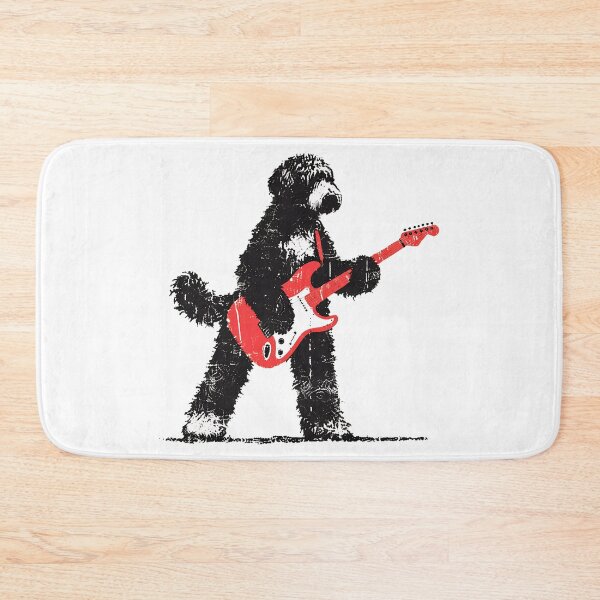 Item preview, Funny Bernedoodle Playing Guitar Design for Dog Lovers designed and sold by Catsi-Nook-Art.