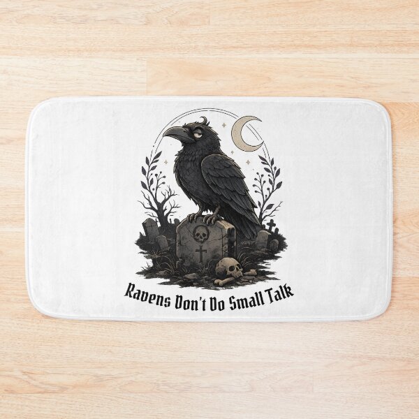 Item preview, Ravens Don't Do Small Talk Funny Goth Bird Graveyard Shirt Birdwatching Pun Twitcher designed and sold by Neurospicy Trolls.