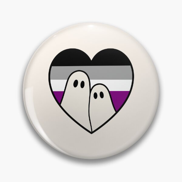 Item preview, Asexual Ghost – Halloween LGBTQ Pride Heart designed and sold by Cannaxes Studio.