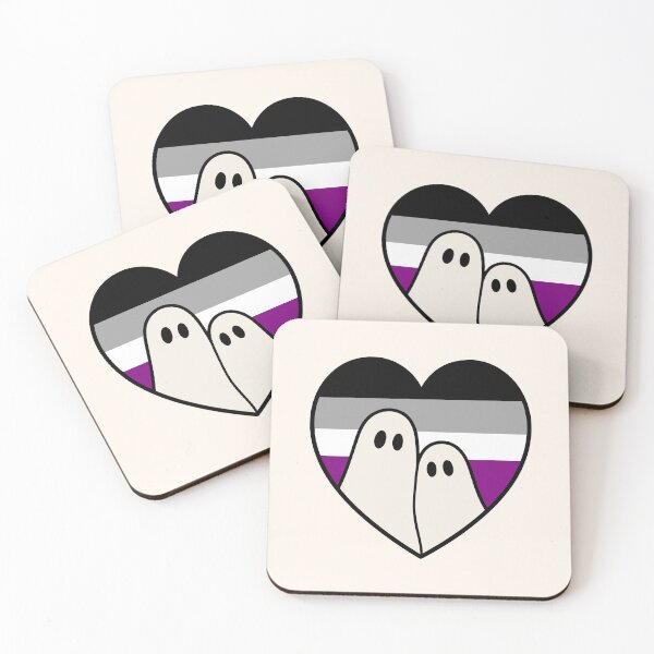 Item preview, Asexual Ghost – Halloween LGBTQ Pride Heart designed and sold by Cannaxes Studio.
