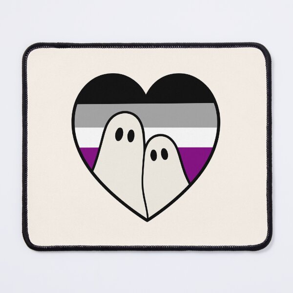 Item preview, Asexual Ghost – Halloween LGBTQ Pride Heart designed and sold by Cannaxes Studio.