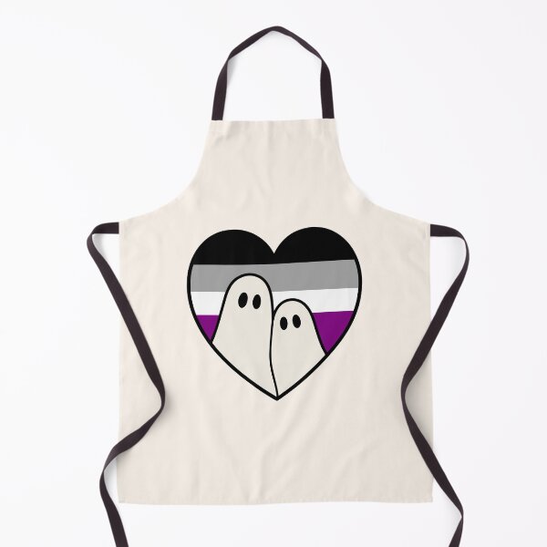 Item preview, Asexual Ghost – Halloween LGBTQ Pride Heart designed and sold by Cannaxes Studio.