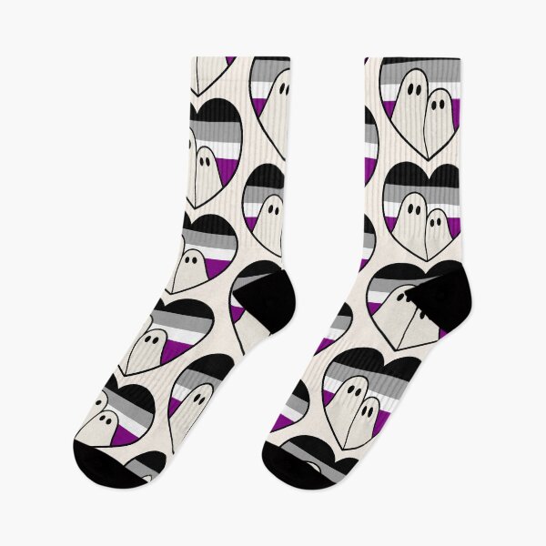 Item preview, Asexual Ghost – Halloween LGBTQ Pride Heart designed and sold by Cannaxes Studio.