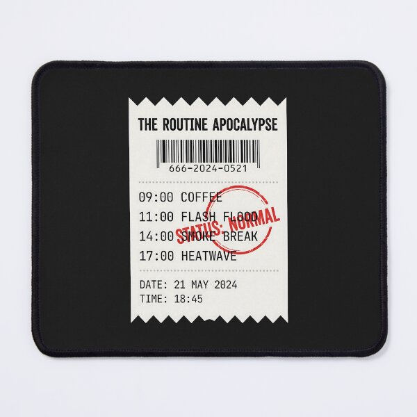 Item preview, Daily Schedule Receipt - Dystopian Humor Dark Academia designed and sold by SplashTastic.