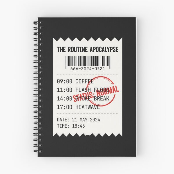Item preview, Daily Schedule Receipt - Dystopian Humor Dark Academia designed and sold by SplashTastic.