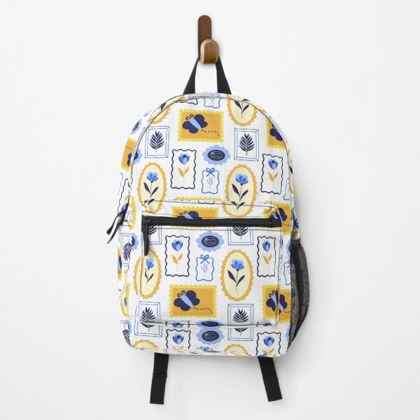 Item preview, Coquette Botanical Garden — Blue, Gold & Yellow Floral Seamless Pattern designed and sold by Olive Lane Creative.