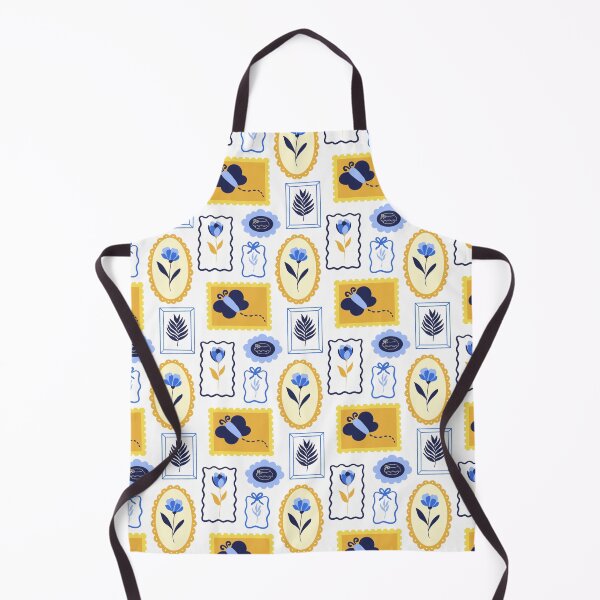 Item preview, Coquette Botanical Garden — Blue, Gold & Yellow Floral Seamless Pattern designed and sold by Olive Lane Creative.
