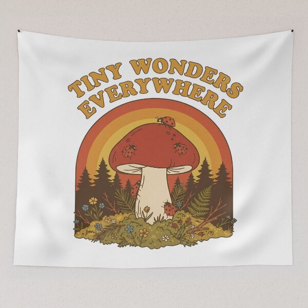 Item preview, Mushroom And Ladybugs Botanical Forest Print designed and sold by SHOP-Corner.