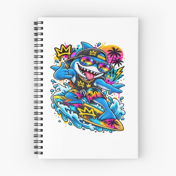 Item preview, Surfing Shark Graffiti Tropical Street Art designed and sold by JMDG Studio.