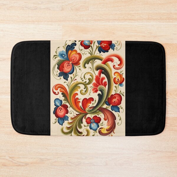 Item preview, Norwegian Blue Telemark Rosemaling ,Rosemaling Blue and Red  designed and sold by Owneysweet.