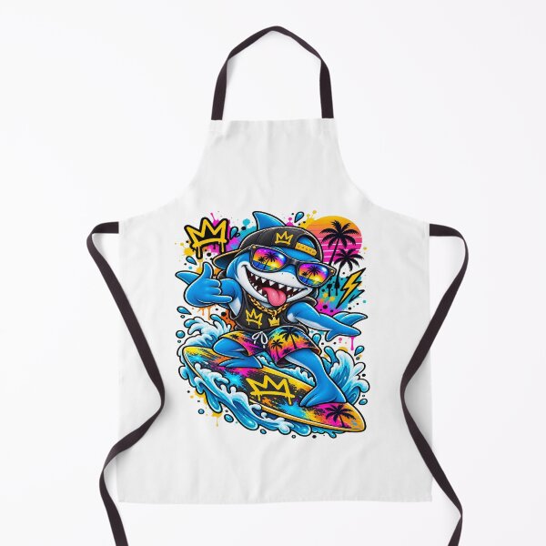 Item preview, Surfing Shark Graffiti Tropical Street Art designed and sold by JMDG Studio.