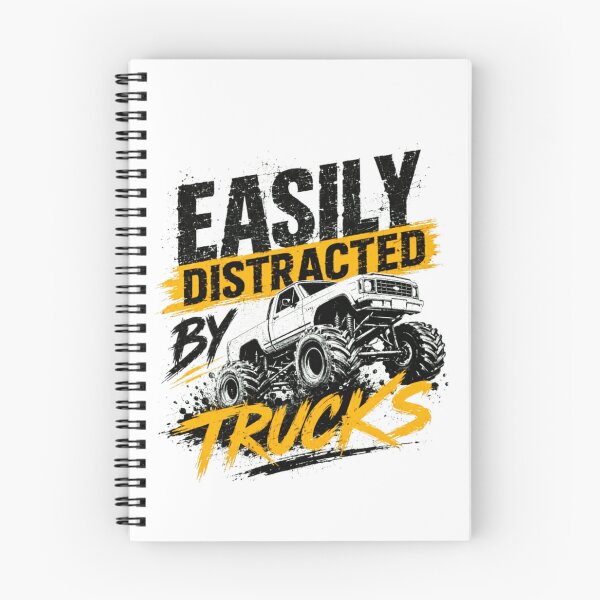 Item preview, Easily Distracted By Trucks Truck Lover Monster Truck Fan designed and sold by RetroMini2026.