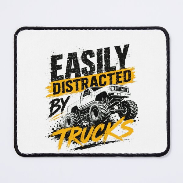 Item preview, Easily Distracted By Trucks Truck Lover Monster Truck Fan designed and sold by RetroMini2026.