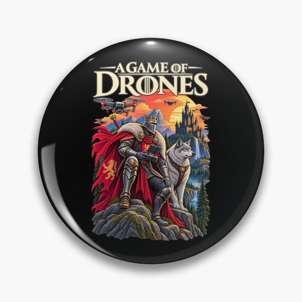 Item preview, A Game of Drones Knight and Wolf designed and sold by Lombardino.